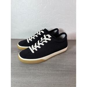 Rothys The Lace Up Sneakers Womens Size 6.5 Black Knit Low Top Comfort Shoes